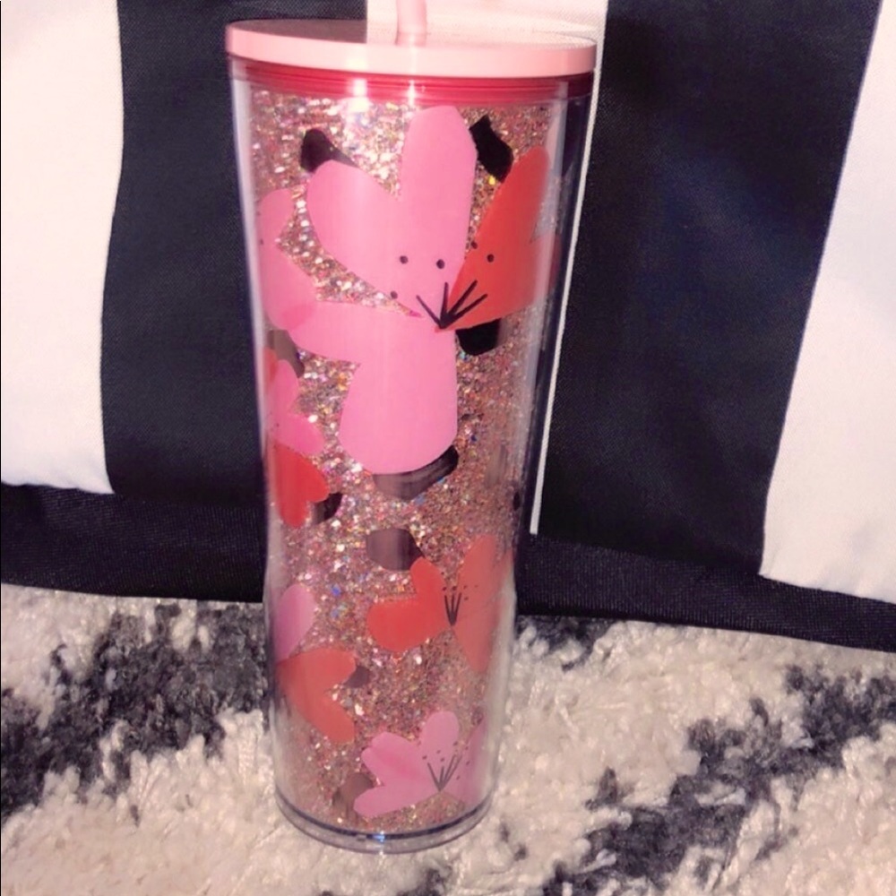 Starbucks Valentine Heart Glitter Tumbler